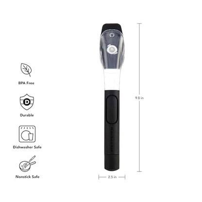 KitchenAid Soap Dispensing Sink Brush with Easy to Fill Handle, Nylon Bristles for Tough Cleaning, Comfort Grip Handle for Non Slip Grip, Black - size: (Pack of 1)