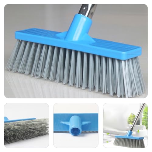 Ciieeo Long Handle Scrub Brush with Stiff Bristles Floor Brush Scrubber for Bathroom Shower Tile Cleaning Tool Suitable for Indoor Outdoor Use