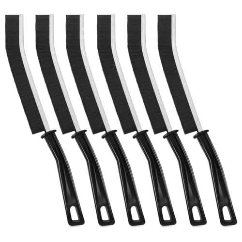 6P Crevice Cleaning Brush Hard Bristle Crevice Grout Cleaner Brush Thin Brush Gap Grout Cleaner for for Household Use, Bathroom, Kitchen