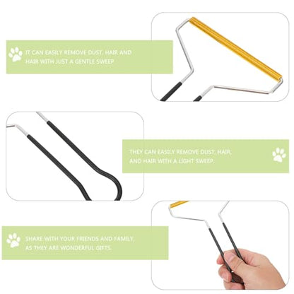 BETOOKY Pet Hair Remover Lint Shaver 2pcs Stainless Steel Manual Hairball Cleaner for Clothes Carpet Furniture Portable Pet Coat Cleaning Tool