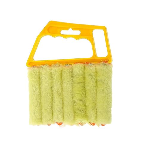 Handheld Vent Brush Yellow Tool for Blinds Vents Tracks Cleaning - color: Yellow