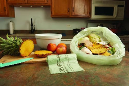 Stout by Envision Compostable Trash Bags, 13 Gallon 24" x 30", 45 Bags Per Case, ASTM6400, Green Bags, Made in America (E2430E85)