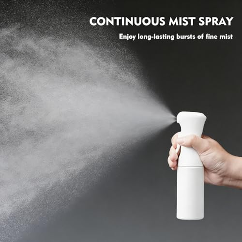 Continuous Spray Bottle, 6.8 OZ Hair Spray Bottles, Ultra-Fine Mister Spray Bottle for Hairstyling, Cleaning, Plants, Pets, Salons, and More (1 Pack) - color: Whole White