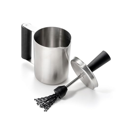 Outset Basting Brush and Pot, Stainless Steel Sauce Brush and Cup For Grill and Kitchen - size: 6.75" Stainless Steel