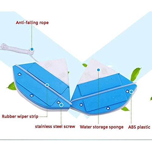Double-Sided Magnetic Glass Wiper Cleaner Magnetic Force for Double Glazed Windows Magnetic Window Cleaner Wiper for Glass Thickness 30-40mmGlass Washing Cleaning Tool Brush