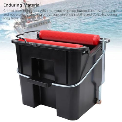 Akozon 14L Foot Pressure Pedal Spin Mop Bucket - Labor Saving Floor Cleaning System for Home and Marine Boat