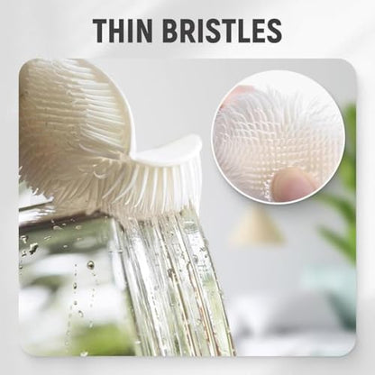 360° Flexible Silicone Bottle Brush with Long Handle, 2025 Deep Cleaning Brush for Narrow Neck Bottles, Water Bottles, Flasks (2)