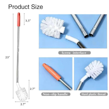 2-Pack Bucket Brush, Kettle Brush, Cleaning Extra Long Bottles, Gallon Jug Cleaner, Water Bottle Cleaner, Stainless Steel，Multi-Scenario