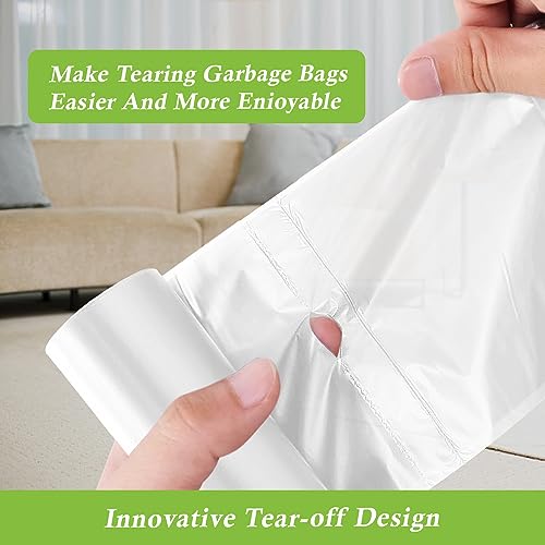 6 Gallon (fit 5.5-6 Gal) Small Strong Trash Bags by RayPard, 72 Counts Garbage Bags 25 Liter Waste Bin Liners for Home Office Kitchen Bathroom Bedroom, 6 Gallon Bucket Liner, Clear - style: 72-6 Gallon-Clear