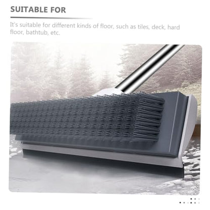 Homoyoyo Floor Scrubbing Brush with Extendable Long Handle for Bathroom and Tile Cleaning Stiff Bristle Household Scrubber for Floors Walls Bathtub and Tough Stain Removal Suitable for Wet