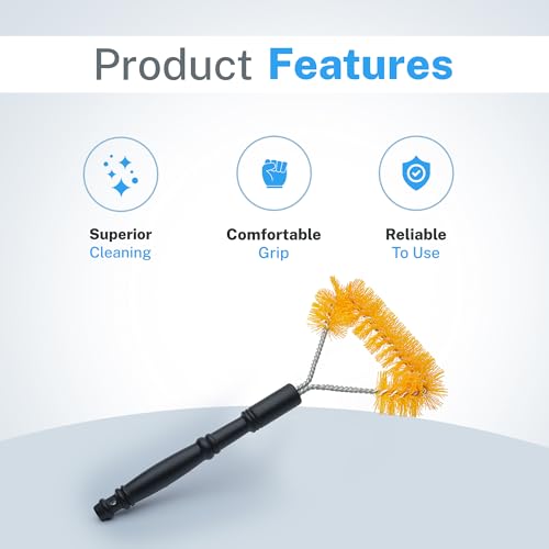 S.M. Arnold Long Reach Carpet Brush, 2-Pack – Deep Clean Automotive Carpets & Mats, Ergonomic Design, Sturdy Bristles | For Car Interiors, Pro Grade Vehicle Care | Easy Grip Handle, 14.56"x7.87"x1.5"