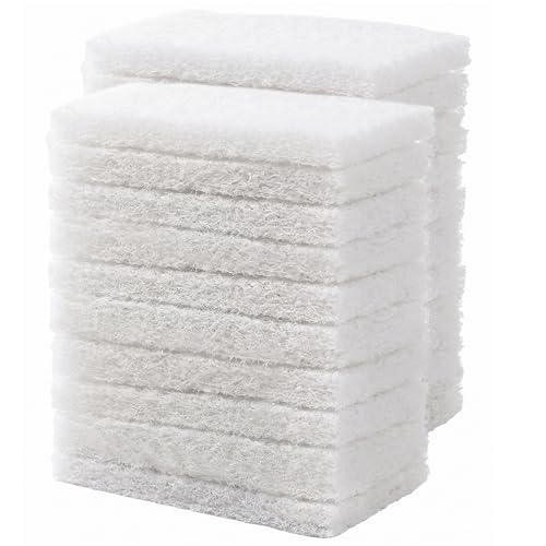 KLEEN HANDLER Light White Cleaning Pad | Multipurpose Household Scrub, Non-Scratch for Delicate Surfaces (Pack of 20) - color: White, size: Pack of 20