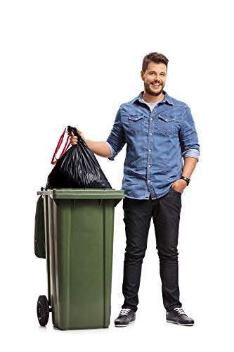 Reli. 39 Gallon Trash Bags Drawstring (100 Count) Large 39 Gallon Heavy Duty Drawstring Trash Bags, Garbage 39Gal Capacity, Lawn Leaf (39Gal, Black) - size: 1 Count (Pack of 100)