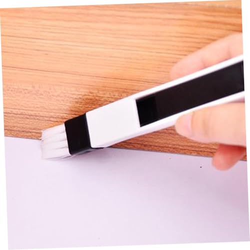 Yardwe 11pcs Window Door Track Cleaning Brush Set with Dustpan, Detachable Keyboard Dustpan Brush, Multipurpose Crevice and Groove Cleaner for Household and Office Use, Black