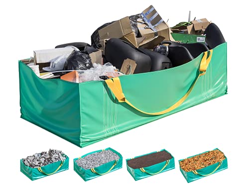 TidyFriend Dumpster Bag for Waste Management Hold up to 3,500 lbs, Heavy Duty, Reusable & Foldable Yard Waste Container for Home Renovation & Yard Cleanup, Debris, Landscaping, Roofing Shingles - size: 1 Pack, style: 96 Inches Length