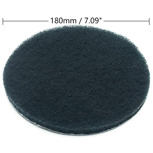 Auniwaig 1200-Grits 7 Inch Scrubber Scouring Pads Flocking Scuff Pads-Multipurpose, Drill Scuffing Disc Hoop and Loop Surface Conditioning Disc Gray 8pcs - size: 1200# 8pcs