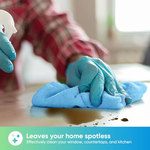HOMEXCEL Blue Microfiber Cleaning Cloths, 20 Pack Cleaning Rags - Lint Free & Scratch-Free Microfiber Towels for Cars, House & Kitchen, Absorbent Cleaning Towels, 11.5 x 11.5 Inch - color: Blue