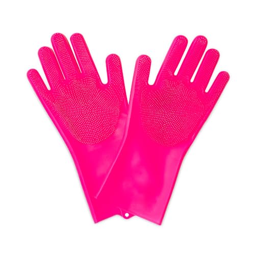 Muc Off Deep Scrubber Gloves L Pink - size: Large