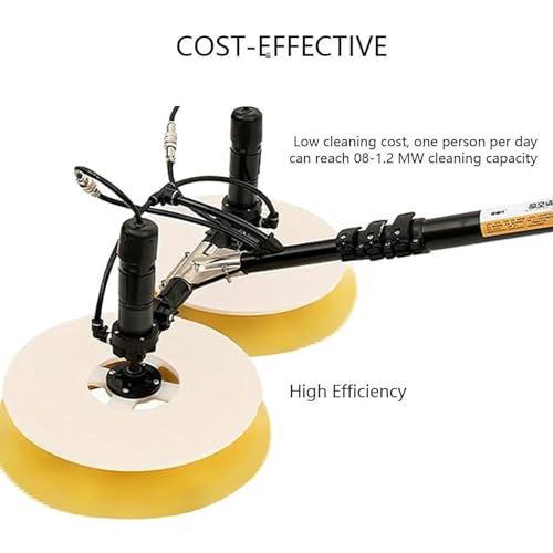 Electric Solar Panel Cleaning Brush & Rod, with Power Converter, for Solar Panel and Glass Cleaning, Extendable Water Fed Rod Cleaning Kit, 110V-240V,11.5ft(3.5m) - color: 11.5ft(3.5m)