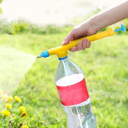 Handheld Bottle Sprayer Adjustable Mist Nozzle Pressurized Atomizing Spray Head Watering Can Attachment Garden Irrigation Sprayer for Plants Cleaning Alcohol Disinfection and Home Gardening Use