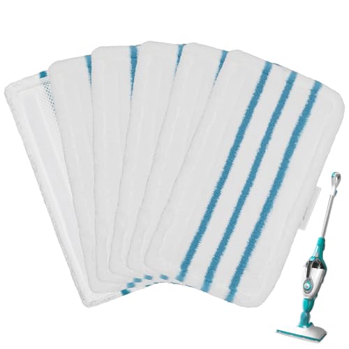 6Pack Steam Mop Pads Replacement for Black+Decker Steam Mop SM1600, SM1610, SM1620, HSM13E1, HSMC1300FX, HSMC1321, HSMC1361SG Cleaner Black and Decker Steam Mop Replacement Pads - color: Steam Mop Pads- 6Pack