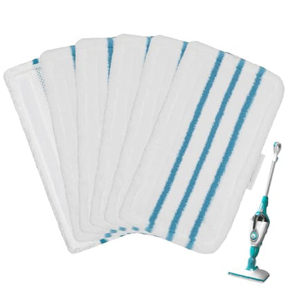 6Pack Steam Mop Pads Replacement for Black+Decker Steam Mop SM1600, SM1610, SM1620, HSM13E1, HSMC1300FX, HSMC1321, HSMC1361SG Cleaner Black and Decker Steam Mop Replacement Pads - color: Steam Mop Pads- 6Pack