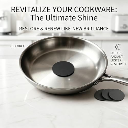 3PCS Stainless Steel Sponge, Heavy Duty Emery Sponges for Burnt-On Stain Removal, Zero Chemicals, Reusable Cleaning Sponges for Stainless Steel Cookware, Pots, Pans & Grills