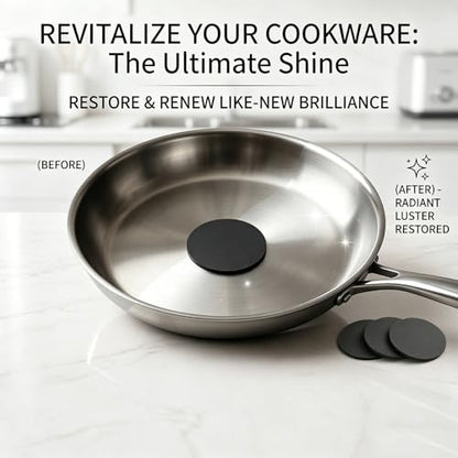 3PCS Stainless Steel Sponge, Heavy Duty Emery Sponges for Burnt-On Stain Removal, Zero Chemicals, Reusable Cleaning Sponges for Stainless Steel Cookware, Pots, Pans & Grills