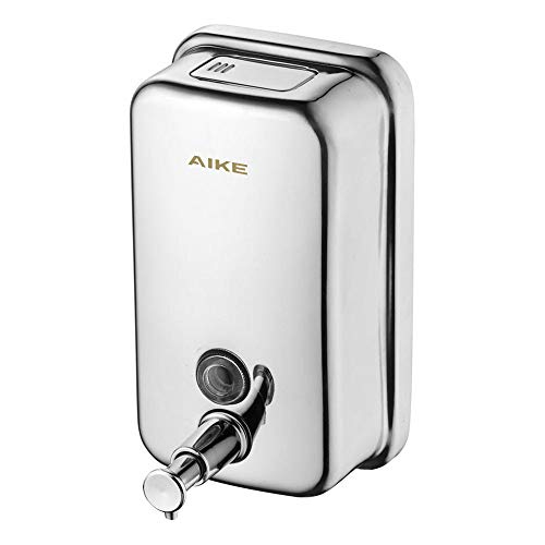 AIKE Polished Stainless Steel Wall Mount Pump Soap Dispenser Polished 17 fl.oz. AK1001 - size: 17 fl.oz.