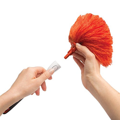 OXO Good Grips Microfiber Delicate Duster | Traps dust without chemicals, gentle on delicate surfaces, with a comfortable non-slip handle and replaceable head