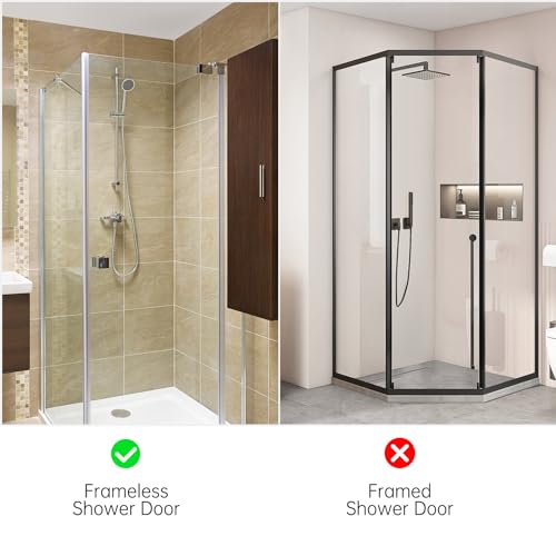 Linone 12 in Shower Door Hooks, Towel Hooks for Bathrooms, Shower Hooks for Towels, Heavy Duty Drilling-Free Extended Over Door Towel Hooks for Frameless Glass Shower Door, 3 Pack - size: 12 IN-Silver