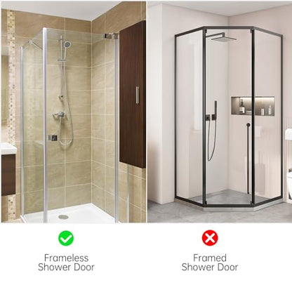 Linone 10 in Shower Door Hooks, Towel Hooks for Bathrooms, Shower Hooks for Towels,Heavy Duty Drilling-Free Extended Over Door Towel Hooks for Frameless Glass Shower Door, 3 Pack - size: 10 IN-Black