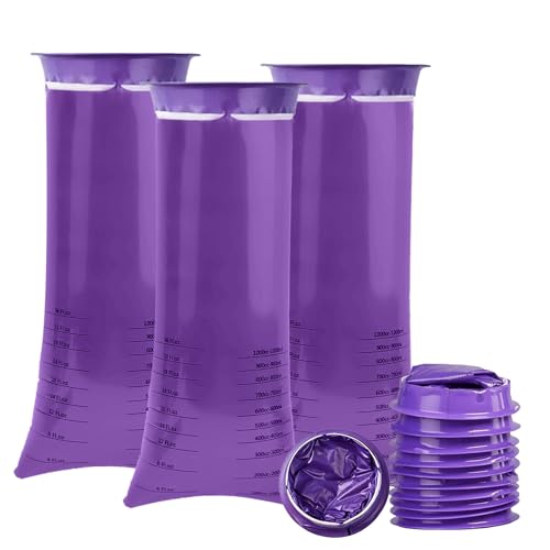 Vomit Bags Disposable,15 PCS 1000ML Bags Portable Throw Up Puke Barf Bag Thick Leak Resistant Motion Sickness Bag for Car Sick, Road Trip, Travel, Adults Pregnancy Nausea, Purple - color: 10Purple