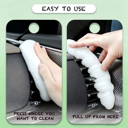 Cleaning Gel for Car Cleaner Cleaning Kit Automotive Air Vent Dust Cleaning Slime for Auto Cleaning Putty Universal Dust Car Accessories Car Interior Cleaner Keyboard Cleaning Laptop White | Automotive Air Vent Dust Cleaning, Universal Dust Cleaner, Car I