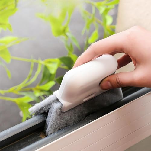 Window Track Cleaning Brush – Single Handheld Brush for Sliding Door, Window Sills, Small Gaps, and Crevices, Efficient Dirt and Water Stain Removal - color: 1white