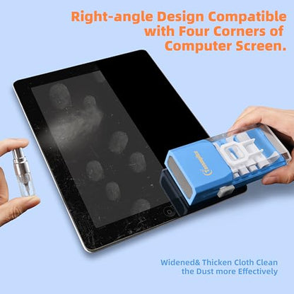 Tassmpitor Laptop Cleaning Kit, Keyboard Cleaning Kit with Spray and Wipe, Keyboard Cleaner for MacBook iPad Tablet iPhone Computer Camera Lens Airpods Earbuds, Mutitool Brush for Electronic Screen - color: SkyBlue