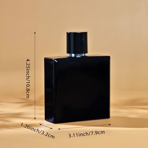 100ml/3.4 Oz Glass Spray Bottle Perfume Atomizer,Empty Travel Refillable Perfume Spray Bottle with 3 Kinds of Dispenser (A2) - style: A2