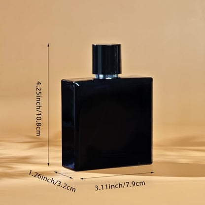 100ml/3.4 Oz Glass Spray Bottle Perfume Atomizer,Empty Travel Refillable Perfume Spray Bottle with 3 Kinds of Dispenser (A2) - style: A2