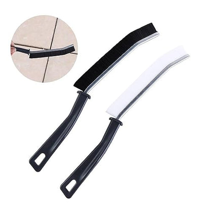2 Pcs Crevice Cleaning Brush Grout Cleaner Scrub Brush Stiff Angled Bristles Deep Tile Narrow Joints Floor Lines/Gap Cleaning Brush for Kitchen Bathroom