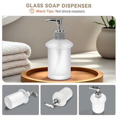 Bathroom Lavatory Soap Lotion Dispenser Pump Wall Mount with SUS304 Stainless Steel Holder (Single Soap Dispenser) - size: Single Soap Dispenser
