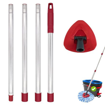 Mop Handle for Ocedar, Mop Handle for O Cedar, Spin Mop Replacement Handle for O Cedar, 4-Section Spin Mop Handles and Base for Ocedar, 30" to 58" Mop Stick Pole Handle and Base for Ocedar Spin Mop - size: Mop Handle with 2 Tank Base
