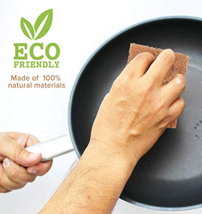 SCRUBIT Natural Scouring Pads (12 Pack) - Eco Friendly Scrubbing Pads for Kitchen Cleaning, Dishes, and Pots - Non-Scratch Kitchen Scrubbers - 100% Natural Sisal Fibers (12 Pack) - size: 6 Count (Pack of 2)