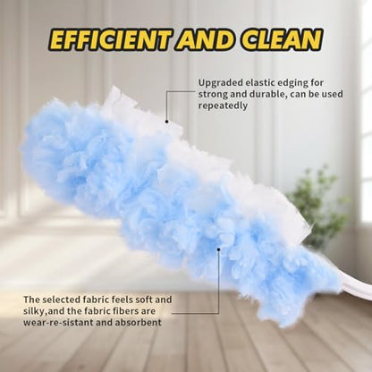 Reusable Feather Dusters for Cleaning,Heavy Duty Dusters with 10 Count 360 Duster + 1 Handle