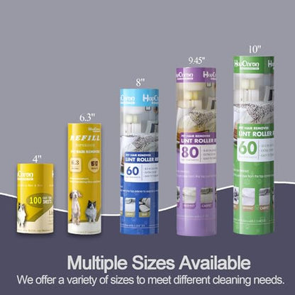 9.45 Inch Large Surface Lint Roller Refills, Fits 9.45" Supersize Lint Rollers with 1.5" ID, 320 Easy Tear Sheets (Pack of 4), Sticky Lint Roller Sheets, Replacement Lint Roller Refill - size: 9.45" / 320 Sheets