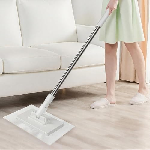 Mini Mop with 5 Magic Cleaning Cloths, 360° Rotating Lazy Mop for Quick Wet & Dry Floor Cleaning, Whole House Lightweight Swob Set