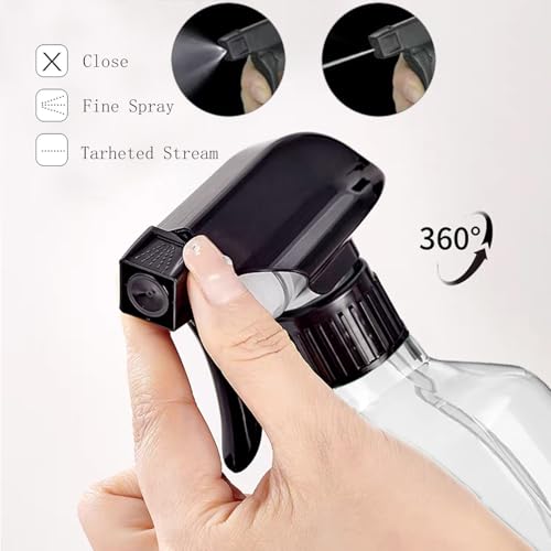 2 Pack Leakproof Spray Bottles 300ml - Adjustable Nozzle (Mist/Jet), Refillable PET Plastic for Hair, Cleaning, Plants, Travel | BPA-Free, No-Spill Design, Salon & Home Essentials (Green) - color: Green