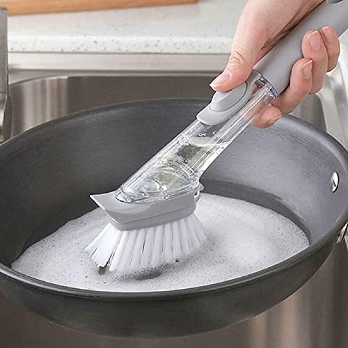Magik 1~2Pc Kitchen Automatic Liquid Soap Dispensing Dish Brush Washing Bowl Sponge (1 Pack)