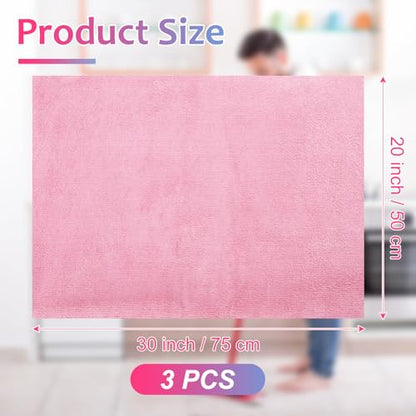 Newwiee 3 Pcs Extra Large Microfiber Cleaning Cloth 30" x 20" Washable Reusable Microfiber Towel Streak Free Lint Free Cloth for Cleaning Home Glass Office Window Bathrooms (Pastel Colors) - color: Pastel Colors