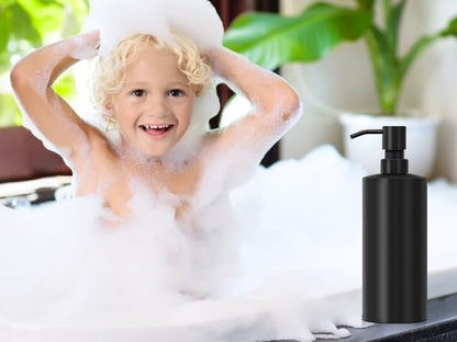 ARKTEK Large Stainless Steel Countertop Soap Dispenser Matte Black- Rust and Leak Proof Liquid Hand Soap Pump Bottle for Kitchen, Bathroom and Countertop Hand Dish Lotion (20 Oz / 600ml) - color: 666-black