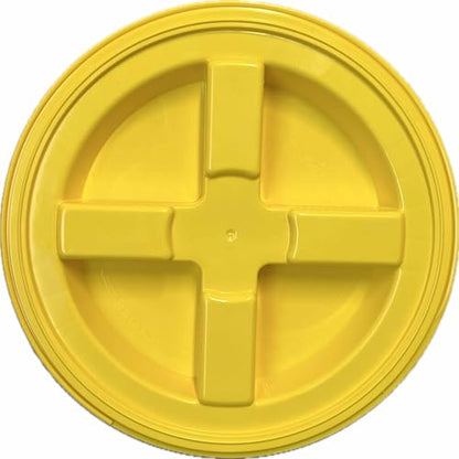 House Naturals Plastic Food Grade Made in USA Bucket with lid, Large 7 Gallon Container Comes with Screw On Lid (1, Yellow with Yellow lid) - color: Yellow With Yellow Lid